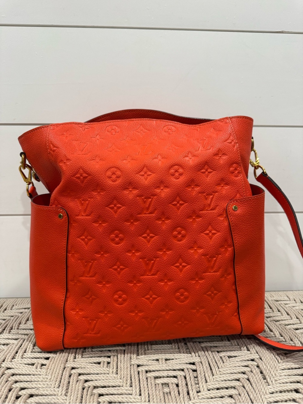 Louis Vuitton orange Bagatelle Monogram Empreinte Leather Hobo bag - Picture 4 of 16